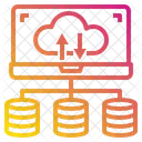 Cloud Computer Datenbank Symbol