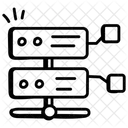 Datenbanknetzwerk Servernetzwerk Gemeinsam Genutzter Server Symbol