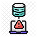 データ、サーバー、エラー アイコン