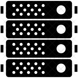 Server Rack Icon of Glyph style - Available in SVG, PNG, EPS, AI & Icon