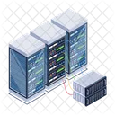 Server Network Server Room Racks Databases アイコン