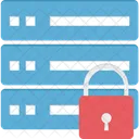Server Security Server Locked Network Security Icon