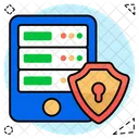 Server Security Database Security Data Center Security Icon