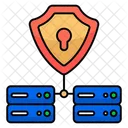 Server Security Database Security Data Center Security Icon