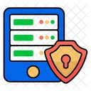 Server Security Database Security Data Center Security Icon