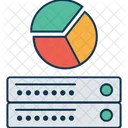 Server With Graph Server Analytics Server Analysis Icon
