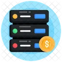 Server Cash Server Zahlung Finanzspeicherung Symbol