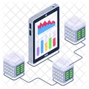 Serverstatistiken Serveranalysen Serverdiagramm Icon