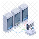 Servernetzwerk Serverraum Datenbank Icon