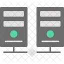 Servers Connected Racks Icon