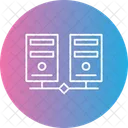 Servers Connected Racks Icon