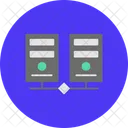 Servers Connected Racks Icon