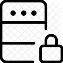 Serversperre Serversicherheit Datenbanksicherheit Symbol