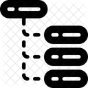 Serververbindung Servernetzwerk Flussdiagramm Symbol