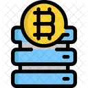 Serveur Bitcoin Crypto Monnaie Icône