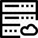 Serveur Cloud Donnees Icône