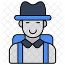 Serveur Professionnel Personne Icône