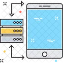Serveur Mobile Base De Donnees Icône