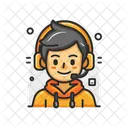 Support Business Man Icon
