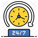 Service 24 heures sur 24  Icône