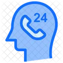 Service 24 Hours Call Icon