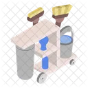 Cleaning Cart Supplies Icon