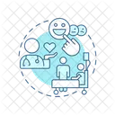Service convivial pour les patients  Icône
