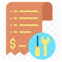 Service Invoice Service Bill Repair Invoice Icon