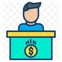 Service Man Financer Man Icon