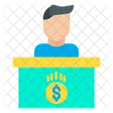 Service Man Financer Man Icon