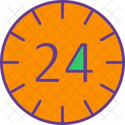 Servicio 24 Horas  Icono