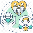 Servicio Humanidad Cuidado Icono