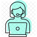 Cliente Servicio Soporte Icono