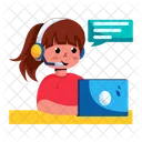 Servicio Al Cliente Asistencia Por Chat Atencion Al Cliente Icono