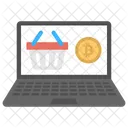 Servicio de comercio electrónico Bitcoin  Icono