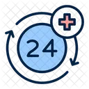 Servicio médico las 24 horas  Icono