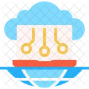 Servicio de almacenamiento en la nube  Icono