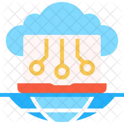 Servicio de almacenamiento en la nube  Icono