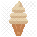 Servicio Suave Helado Cono Icono