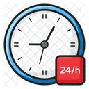 Las 24 Horas Servicio Las 24 Horas Reloj Temporizador Icono