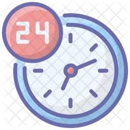 Servicios las 24 horas  Icono