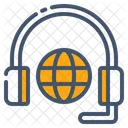 Servicios De Consultoria Comunicacion Global Auriculares Icono