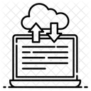 Servicios En La Nube Transferencia De Datos Descarga En La Nube Icono