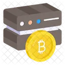 Servidor Bitcoin Criptomoneda Cripto Icono