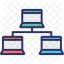 Servidor Cliente Compartir Computadora Portatil Computadoras Portatiles Icon