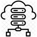 Servidor De Computacion En La Nube Alojamiento En La Nube Conexiones En La Nube Icono