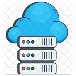 Servidor de dados em nuvem  Ícone