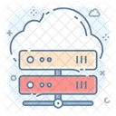 Servidor De Datos En La Nube Alojamiento De Servidores En La Nube Servidor De Computacion En La Nube Icono