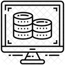 Servidor De Datos En Linea Almacenamiento De Datos En Linea Analisis De Datos Icono