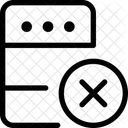 Eliminacion Del Servidor Cancelacion Del Servidor Base De Datos Icono